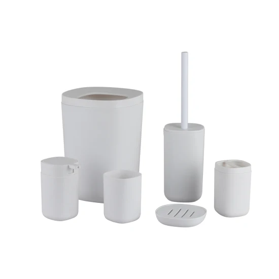 Luxury Family Creative Soap Dispenser Toothbrush Holder Tumbler Soap Dish Toieltbrush Holder PP Bathroom Set